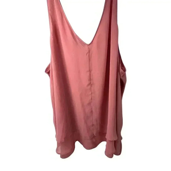 Lane Bryant Women's Size 26 Pink Sleeveless V-Neck Tank Top Casual - Picture 6 of 7